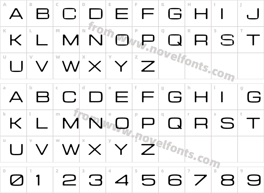 Unison Pro Light RoundCharacter Map
