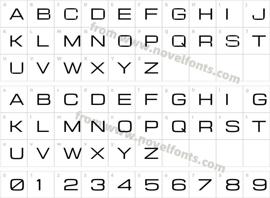 Unison Pro LightCharacter Map