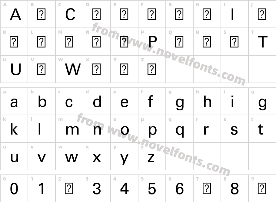 Univers LT Pro 55Character Map