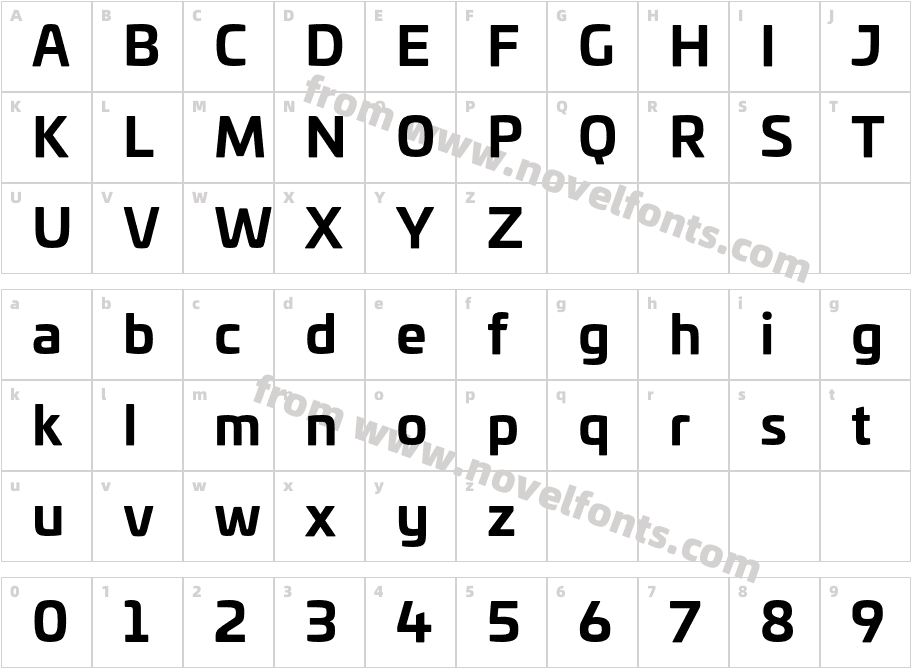 Univia Pro BoldCharacter Map