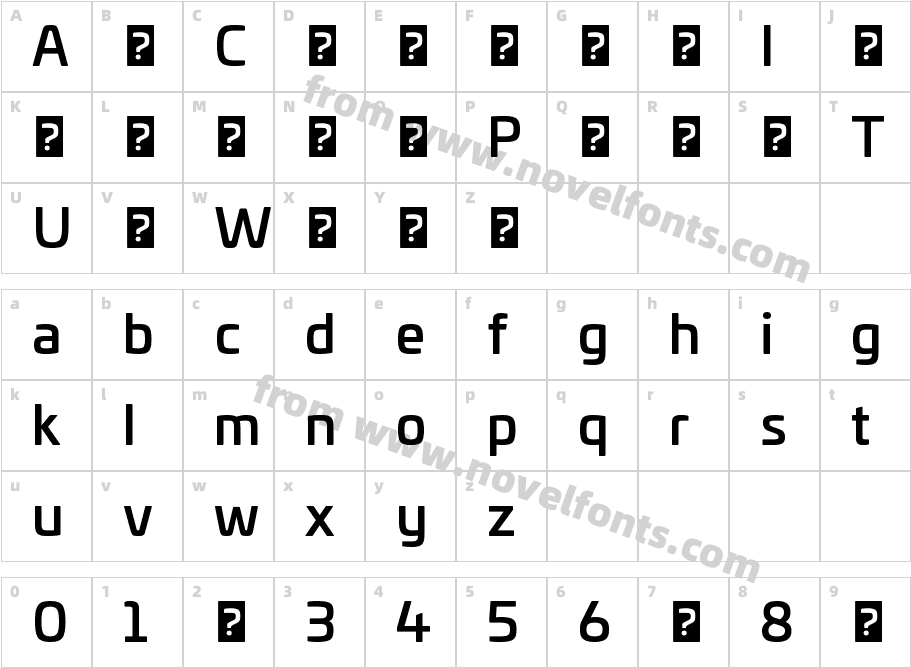Univia Pro MediumCharacter Map