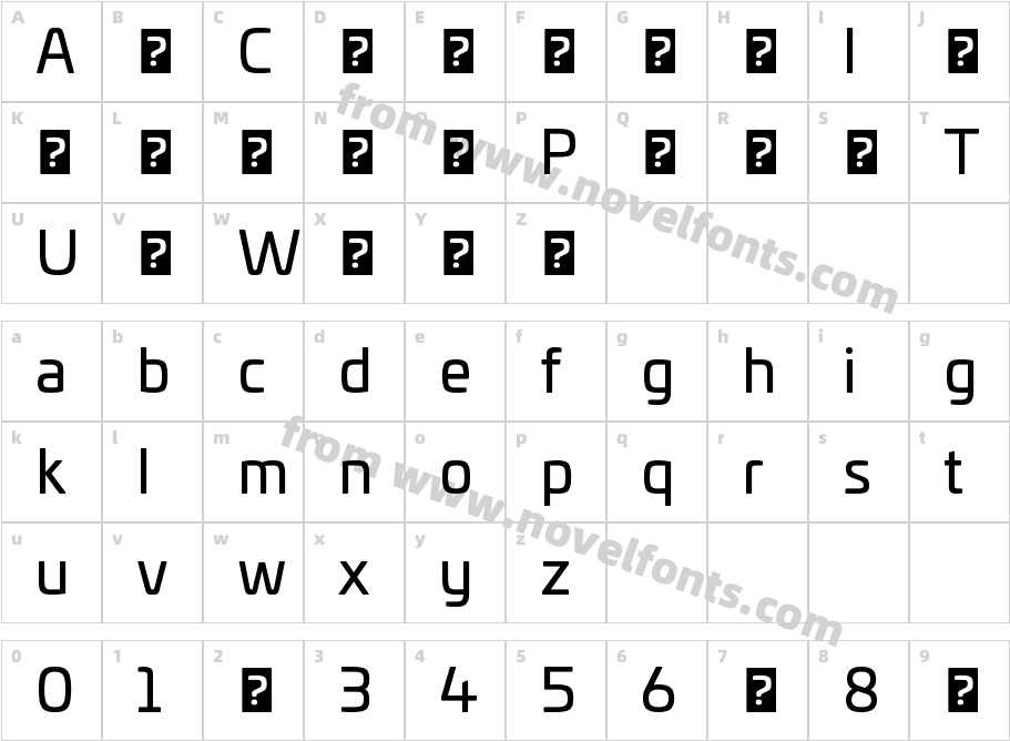 Univia Pro RegularCharacter Map