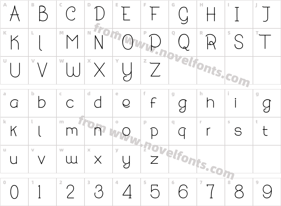 Unnamed durango sans regularCharacter Map