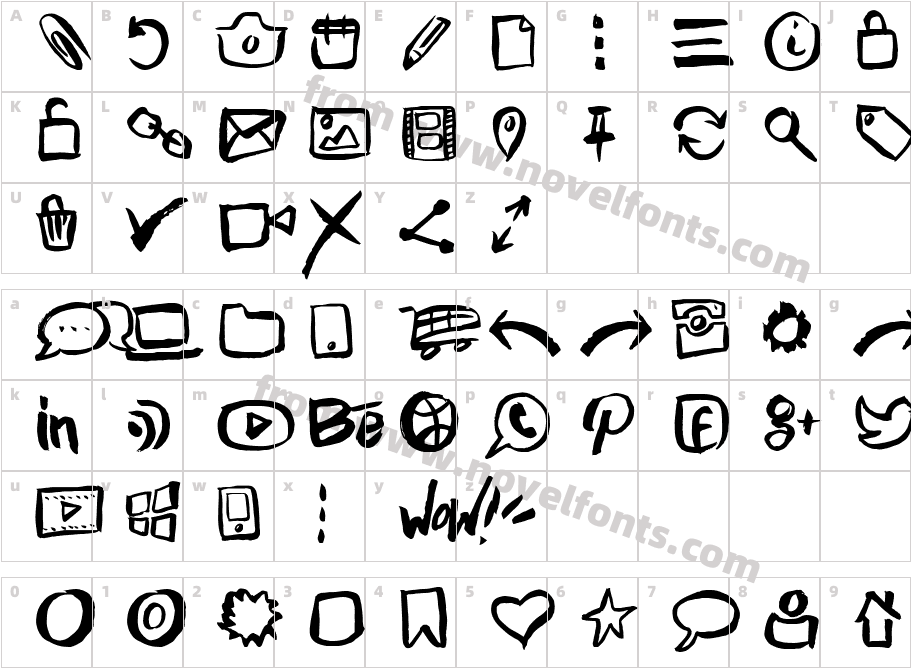 Unnamed freehand icon uiCharacter Map