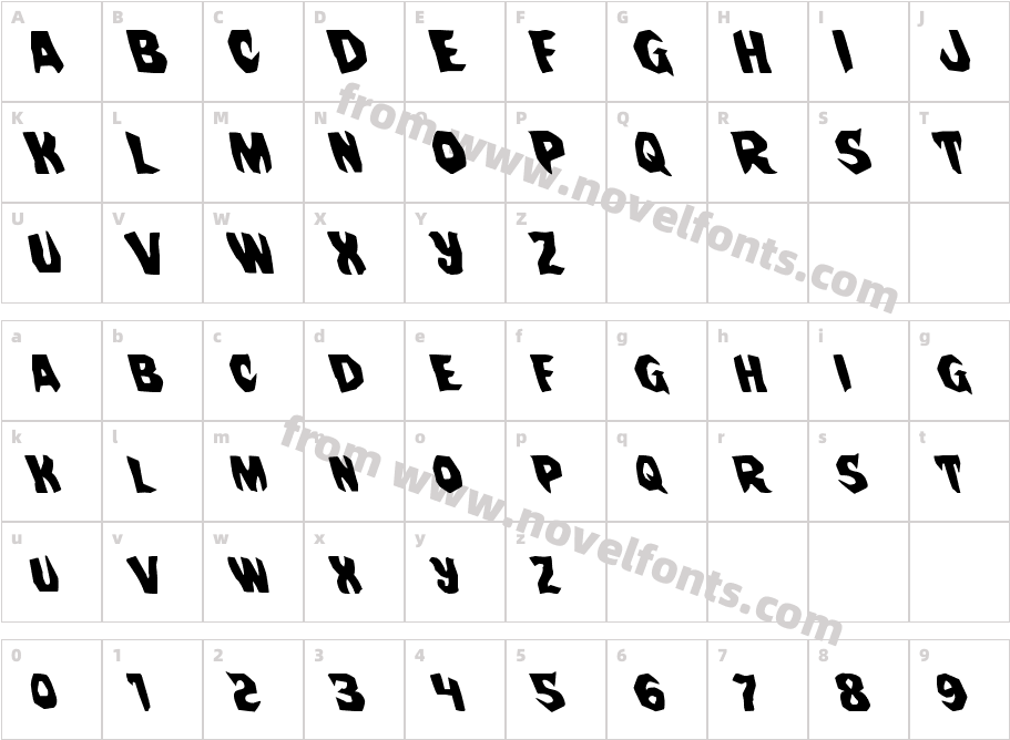 Nightchilde LeftalicCharacter Map