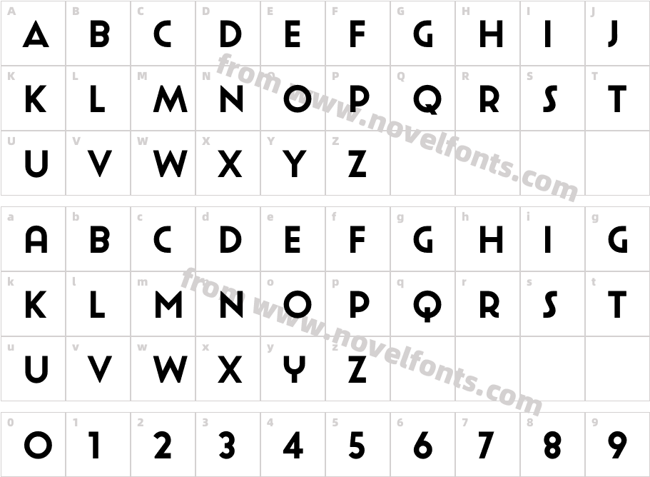Uomo BoldCharacter Map