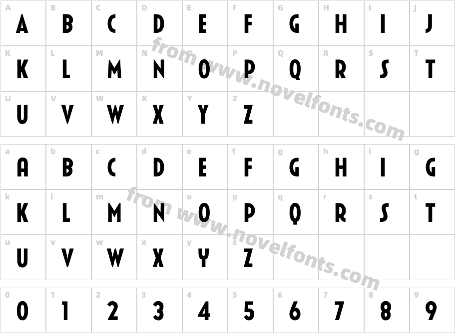 Uomo Condensed BoldCharacter Map