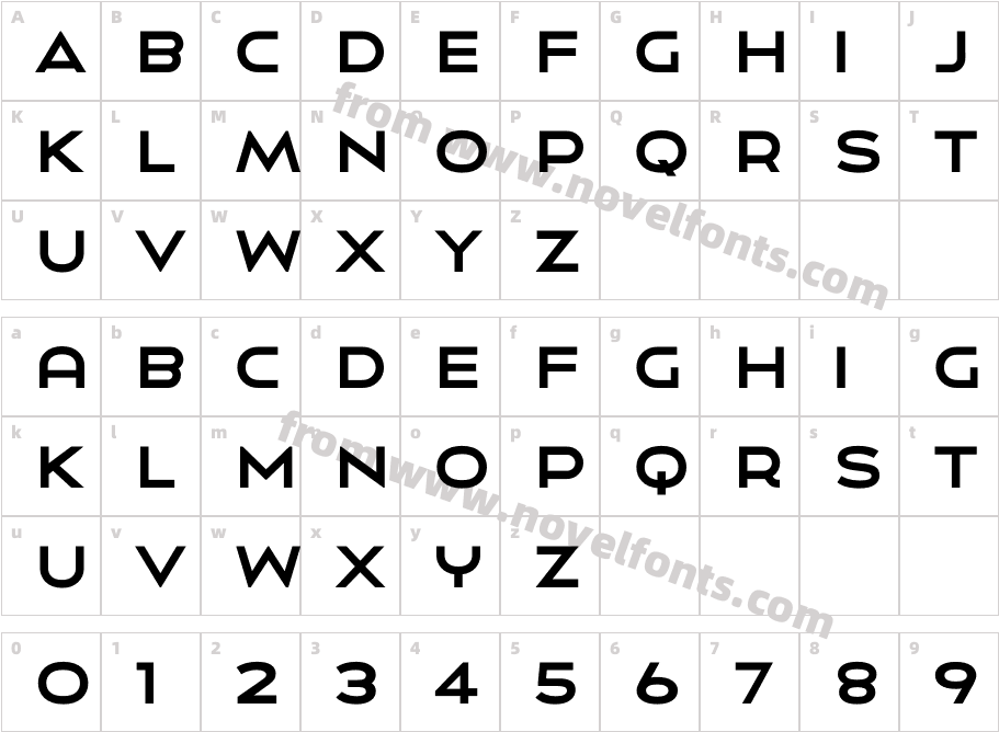 Uomo Expanded BoldCharacter Map