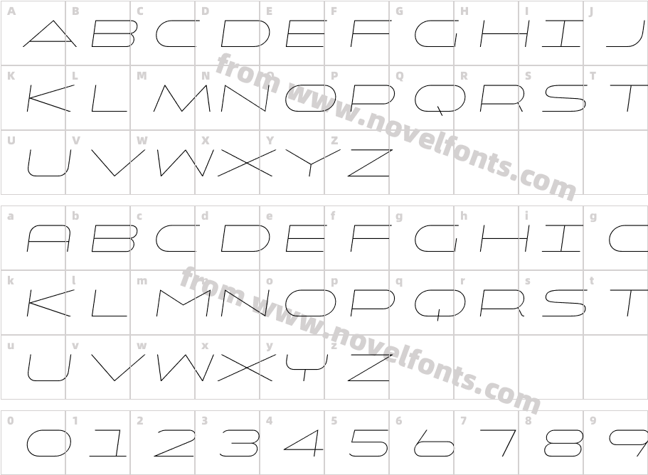 Uomo Wide Light ItalicCharacter Map
