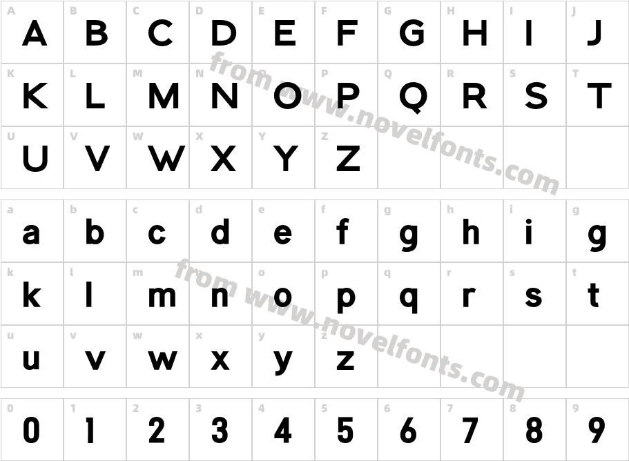 VAGABONDED Extra BoldCharacter Map
