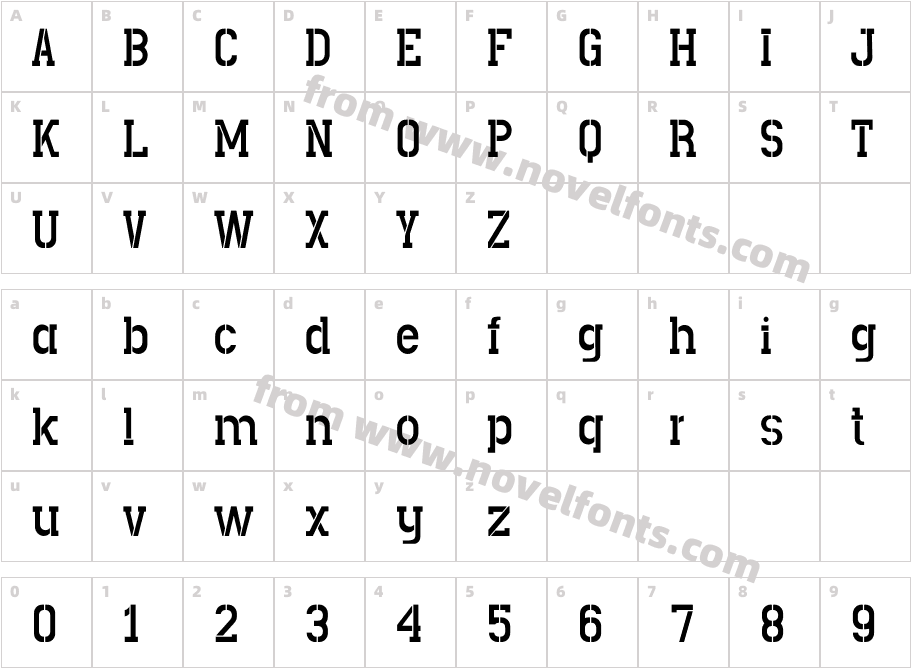 VANDECK StencilCharacter Map