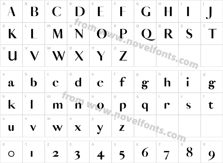 VOGUISH BoldCharacter Map
