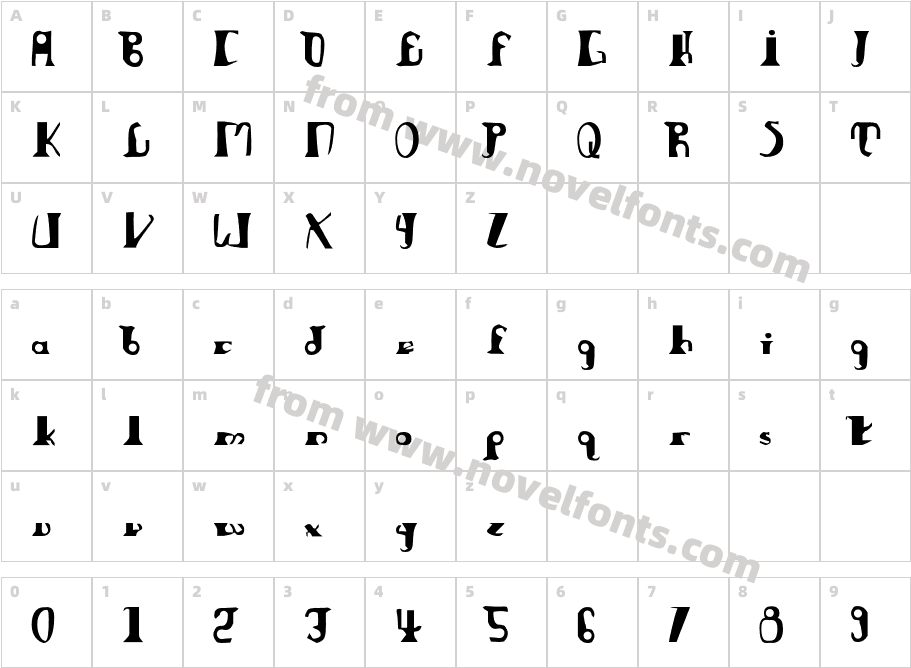 AnvilregularCharacter Map