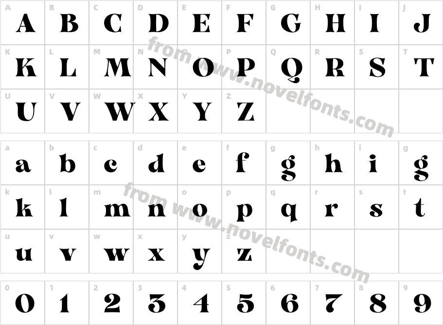 VVDS_ Organum Extra BoldCharacter Map