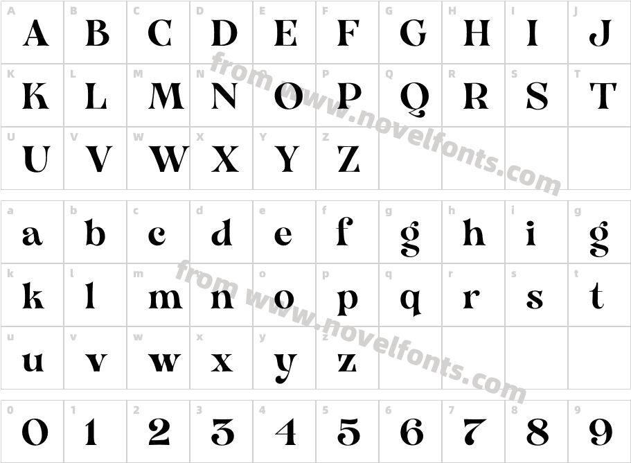 VVDS_ Organum MediumCharacter Map