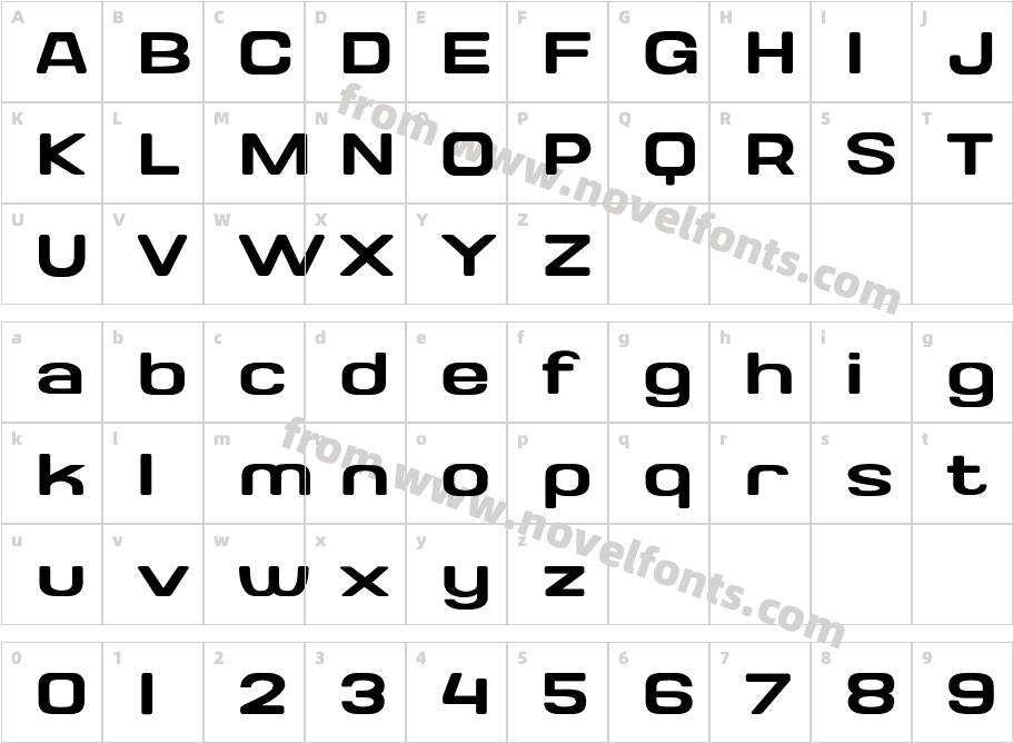 Valonik RegularCharacter Map