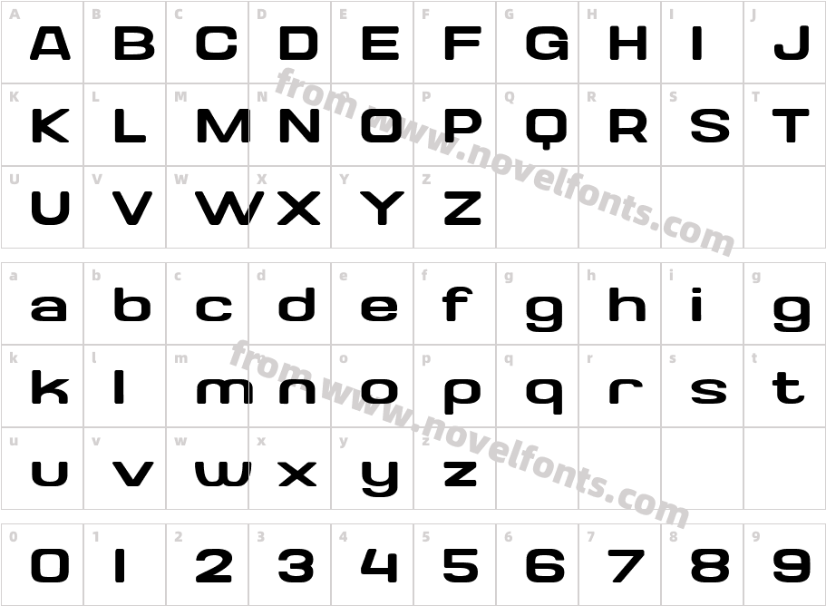 Valonik RegularCharacter Map