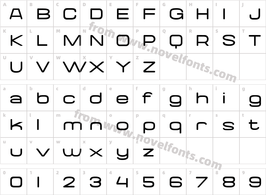 Valonik ThinCharacter Map