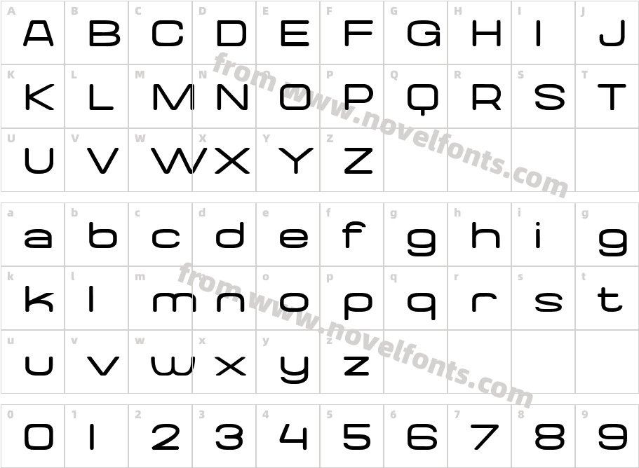 Valonik ThinCharacter Map