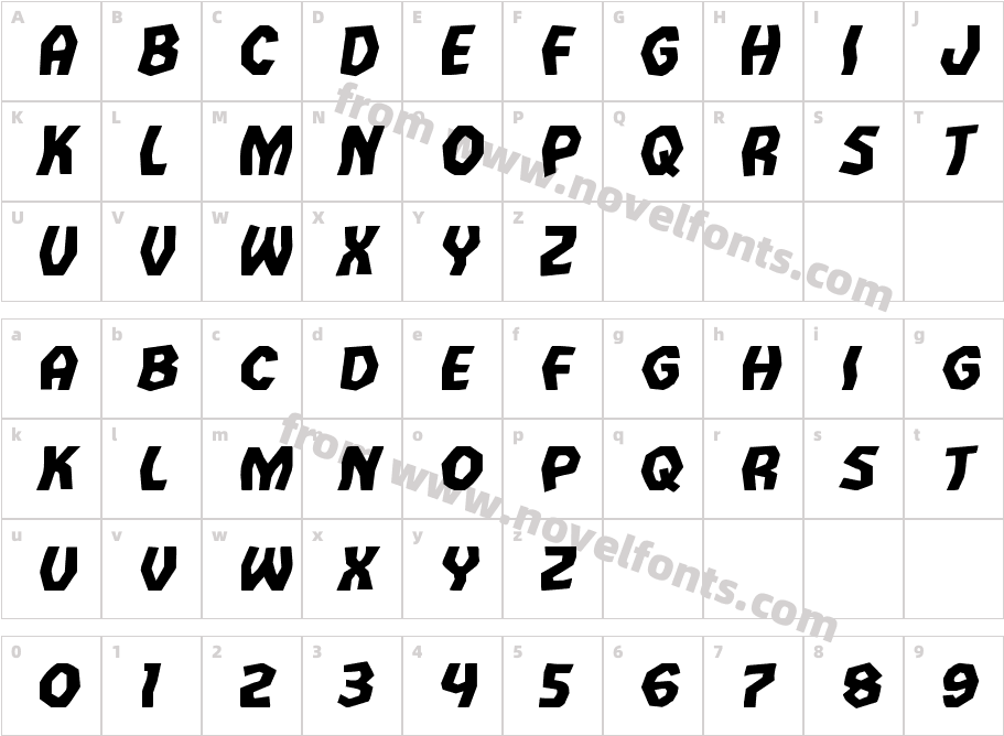 Vampire Bride Expanded ItalicCharacter Map