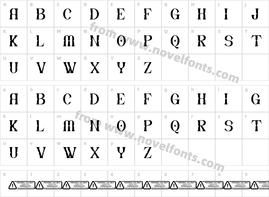 Vaoline PERSONAL USE ONLY!Character Map