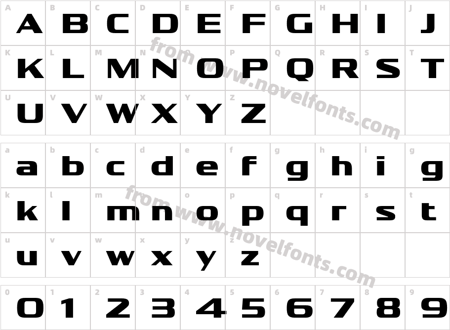 Vartek W05 Expanded BlackCharacter Map
