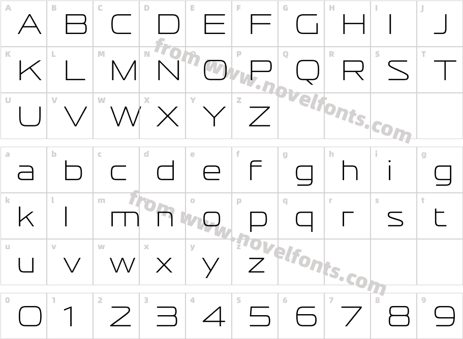 Vartek W05 Expanded LightCharacter Map