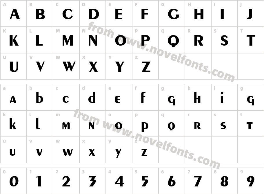 Anxuyen-BoldCharacter Map