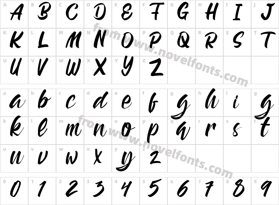 Vattican RegularCharacter Map