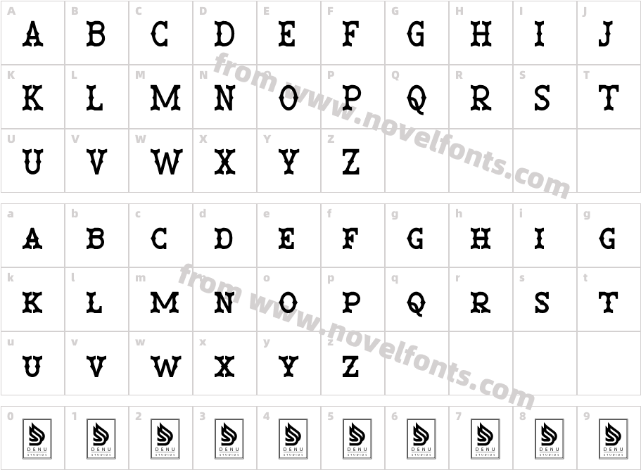 Venata(1)Character Map