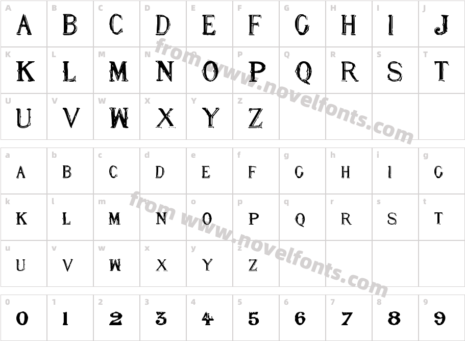 NineEightCharacter Map