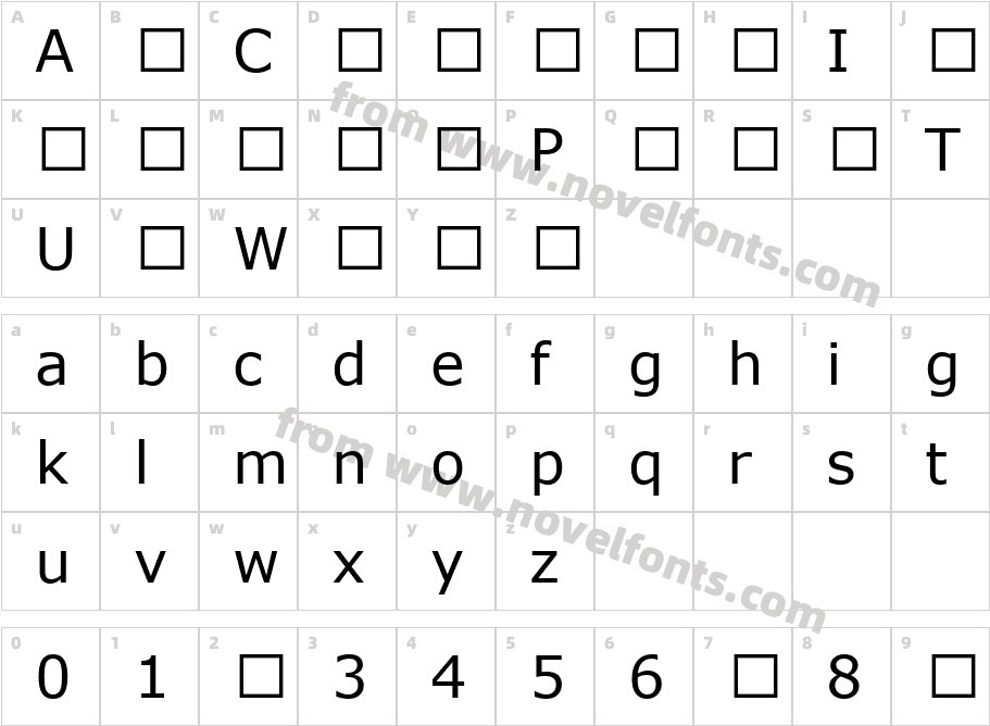Verdana Pro RegularCharacter Map