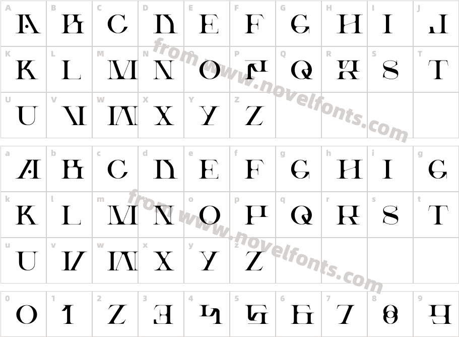 Vesper RegularCharacter Map