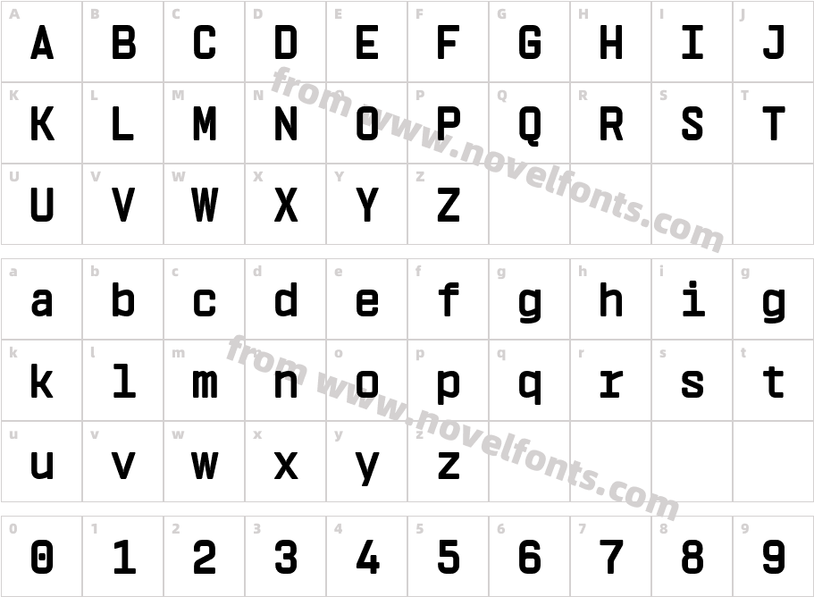 Vin Mono Pro Extra BoldCharacter Map