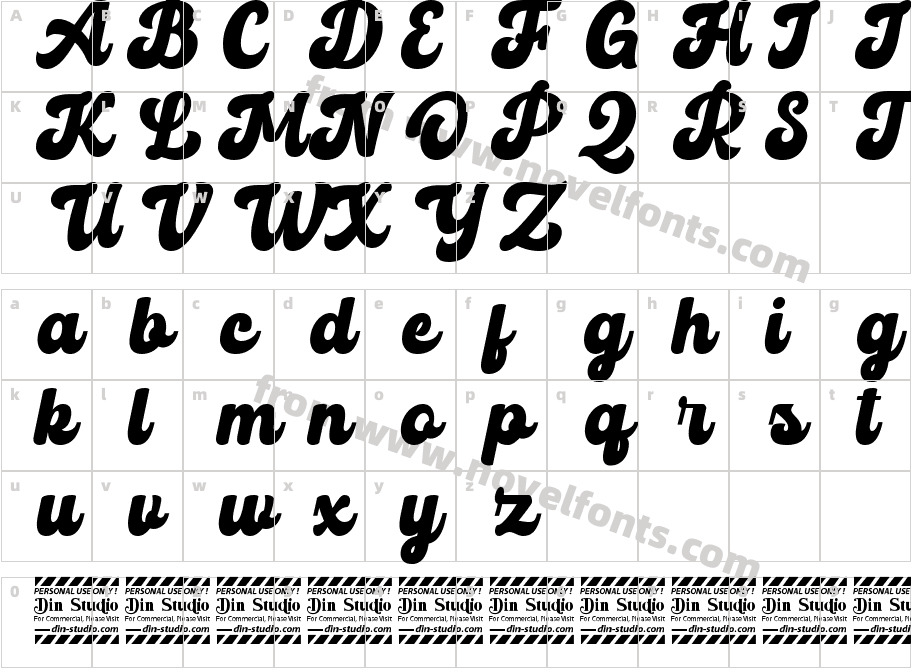 Vintage Round Personal UseCharacter Map