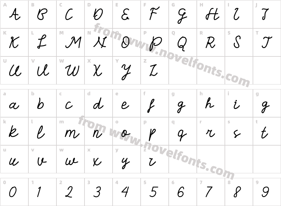Vlorens Flower ScriptCharacter Map