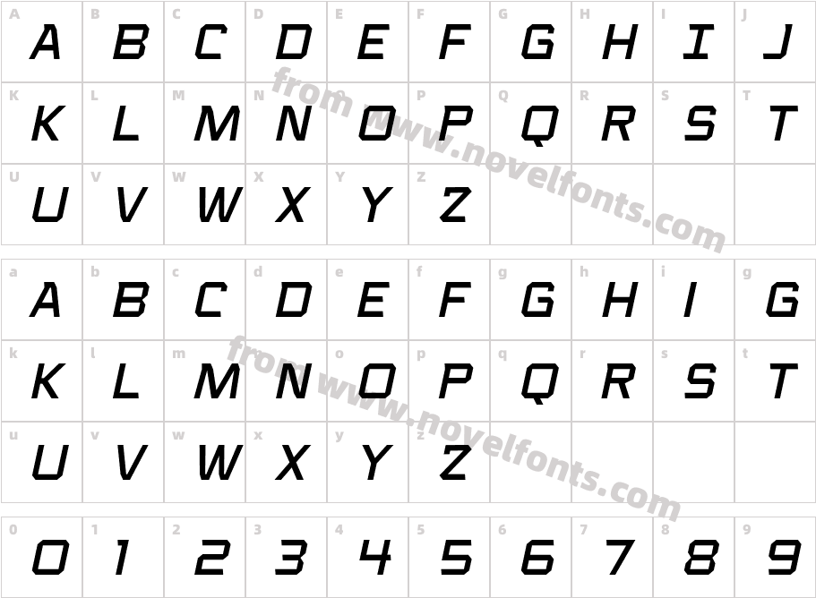 Voice Activated CapsBB ItalicCharacter Map