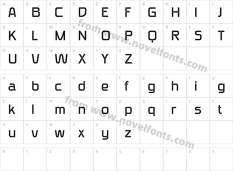 Volney Demo RegularCharacter Map
