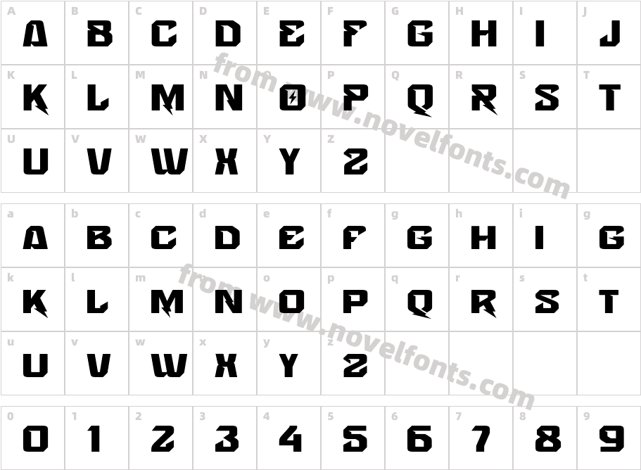 Voltstrom SemiboldCharacter Map