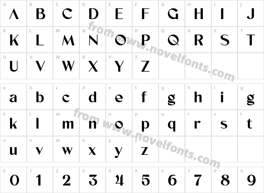 Vonca BoldCharacter Map
