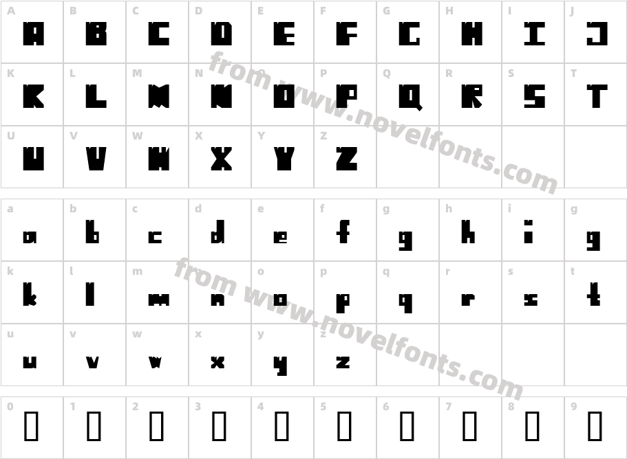 No Harmony Left Side CutCharacter Map