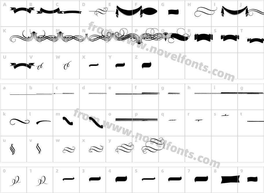Voyage OrnamentsCharacter Map