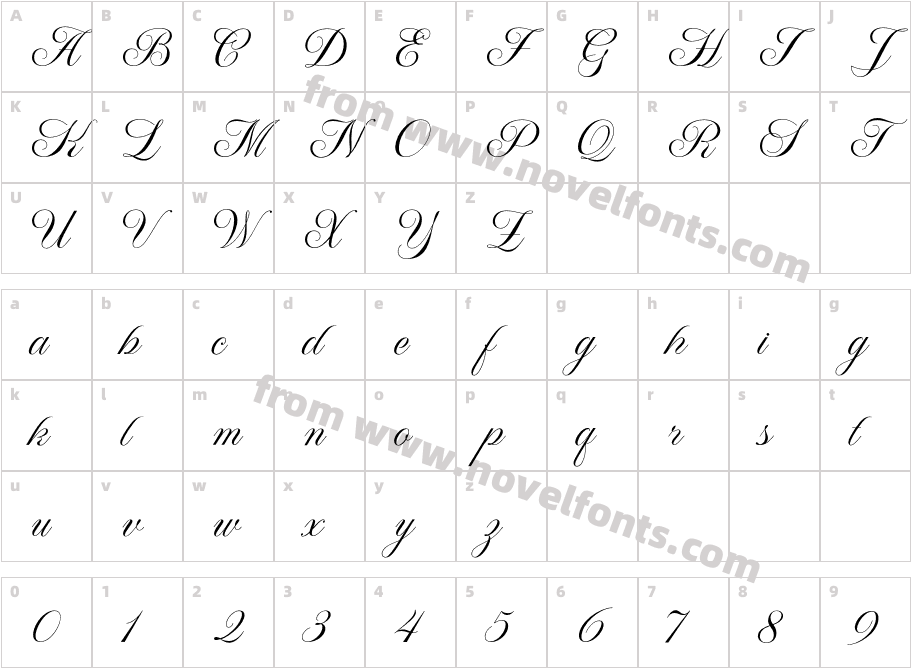 WT Hilton Script FancyCharacter Map