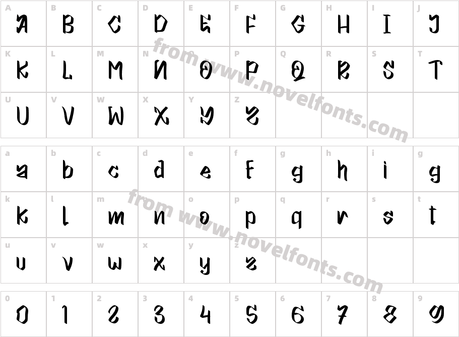 Walker Personal UseCharacter Map