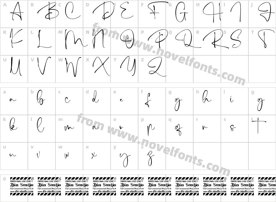 Walnut Candy personal useCharacter Map
