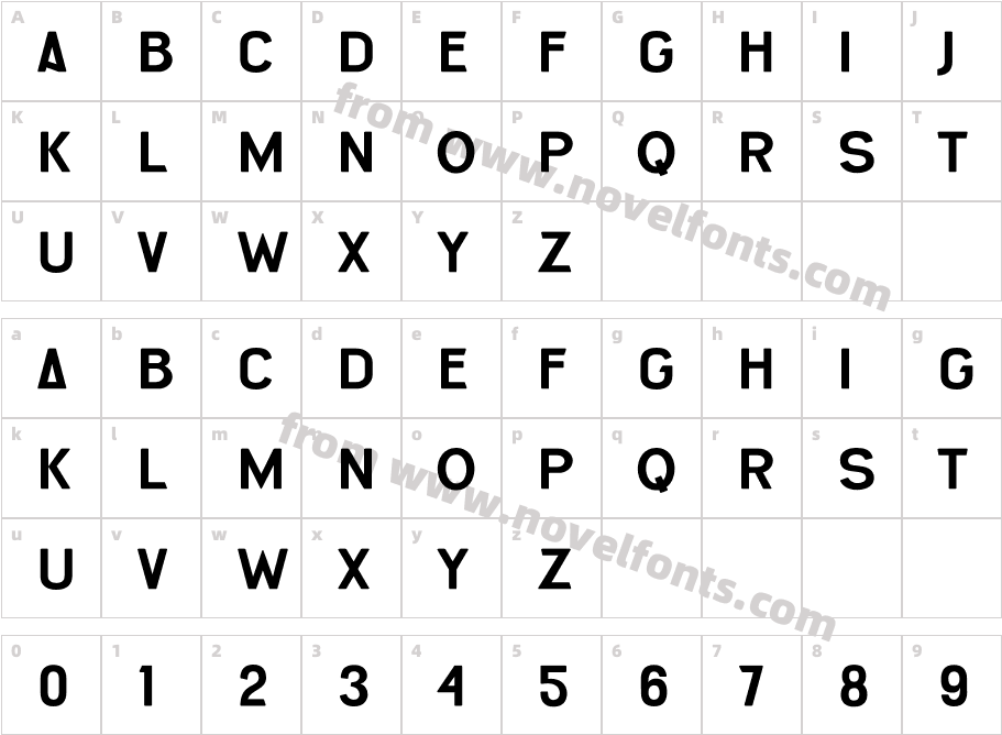 Walton Rounded RegularCharacter Map
