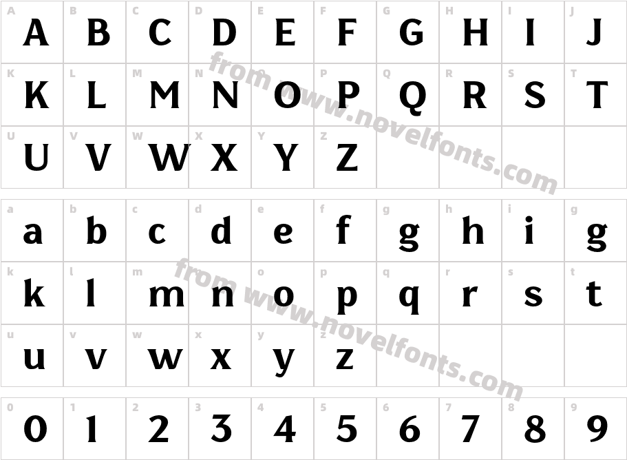 Wamm01SE BoldCharacter Map
