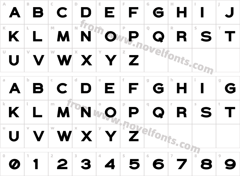 Wardrum BoldCharacter Map