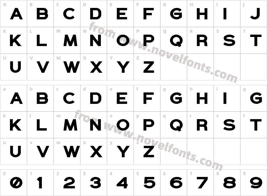 Wardrum BoldCharacter Map