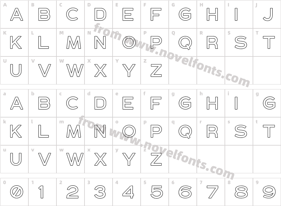 Wardrum OutlineCharacter Map
